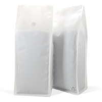 1kg Box Bottom Bag with valve in white