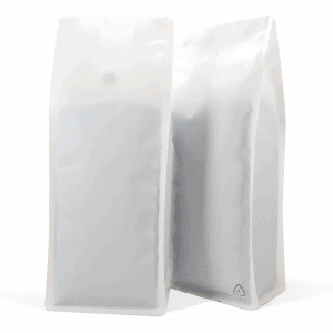 1kg Box Bottom Bag with valve in white