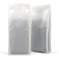 250g Box Bottom Bag with valve in matte white