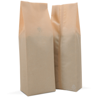 250g side gusset bag in matt brown with valve