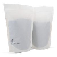 250g recyclable stand up pouch in white