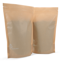 500g recyclable Stand up pouch in matt brown