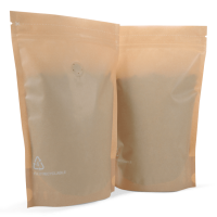 500g Stand up pouches brown with valve