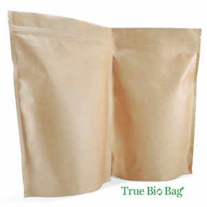 Bio 500g Side Gusset Bags with Valve, Natural Kraft