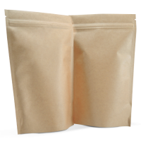 250 Side Gusset Bags with Valve and Tin Tie, Natural Kraft