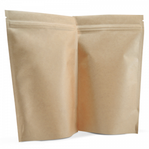 250 Side Gusset Bags with Valve and Tin Tie, Natural Kraft