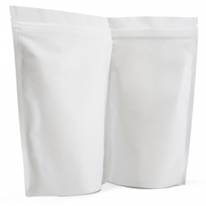 150g Stand up pouches in matt white