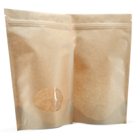 250 Side Gusset Bags with Valve and Tin Tie, Natural Kraft