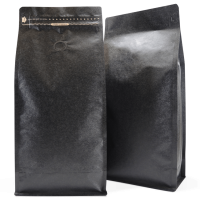 1kg Box Bottom Pouches Black Matt