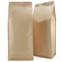 1kg Side Gusset Bags with Valve, Natural Kraft
