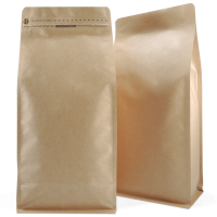 1kg Side Gusset Bags with Valve, Natural Kraft