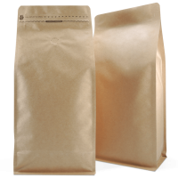 1kg Side Gusset Bags with Valve, Natural Kraft