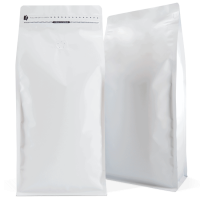 1kg box bottom bag with valve in matt white