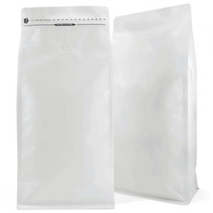 1kg Box Bottom Bag with Valve in matt white