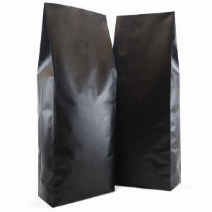 1kg Side Gusset Bags with Valve in matte black