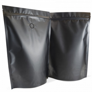 1kg Stand Up Pouches Black matt