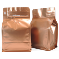 250g box bottom bag with valve in matt bronze