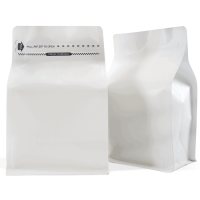 250g White Matt Box Bottom Bag without Valve