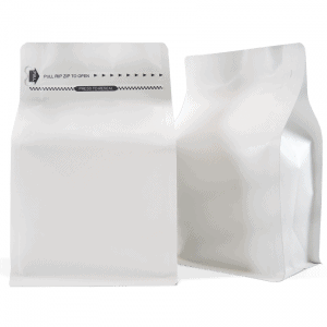 250g White Matt Box Bottom Bag without Valve