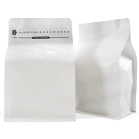 250g White Matt Box Bottom Bag with Valve
