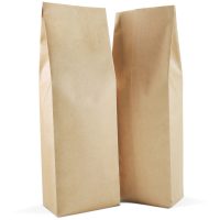 250 Side Gusset Bags with Valve and Tin Tie, Natural Kraft