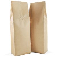 250 Side Gusset Bags with Valve and Tin Tie, Natural Kraft