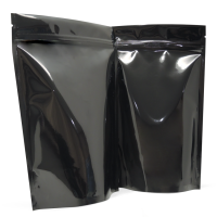 250g stand up pouch in gloss black