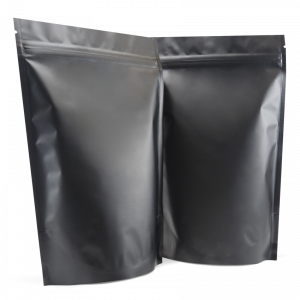 250g stand up pouch in matt black