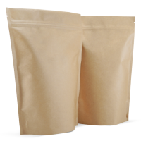 250 Side Gusset Bags with Valve and Tin Tie, Natural Kraft