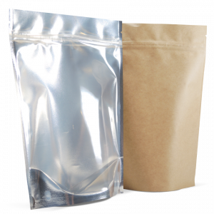 250 Side Gusset Bags with Valve and Tin Tie, Natural Kraft