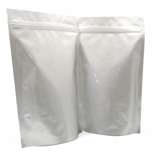250g Side Gusset bag without valve in gloss white