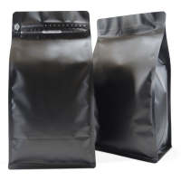 500g Box Bottom Bags Matte Black without valve