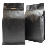 500g Box Bottom Bags Black with valve