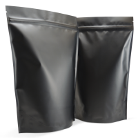 500g stand up pouch in matt black