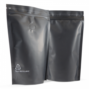 150g recyclable stand up pouch in matt black
