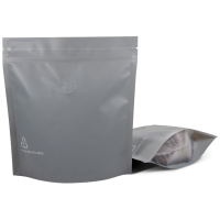 250kg Stand Up Pouches Grey Matt With Valve Recyclable