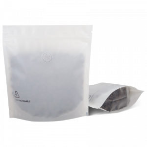 250g Wide Stand Up Pouches White Matte