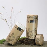 Medium Cylinder - Printed Kraft