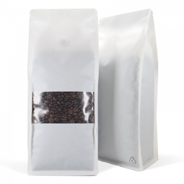 1kg Box Bottom Bags with Window