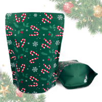 250g Christmas Stand Up Pouches with Zip and Valve