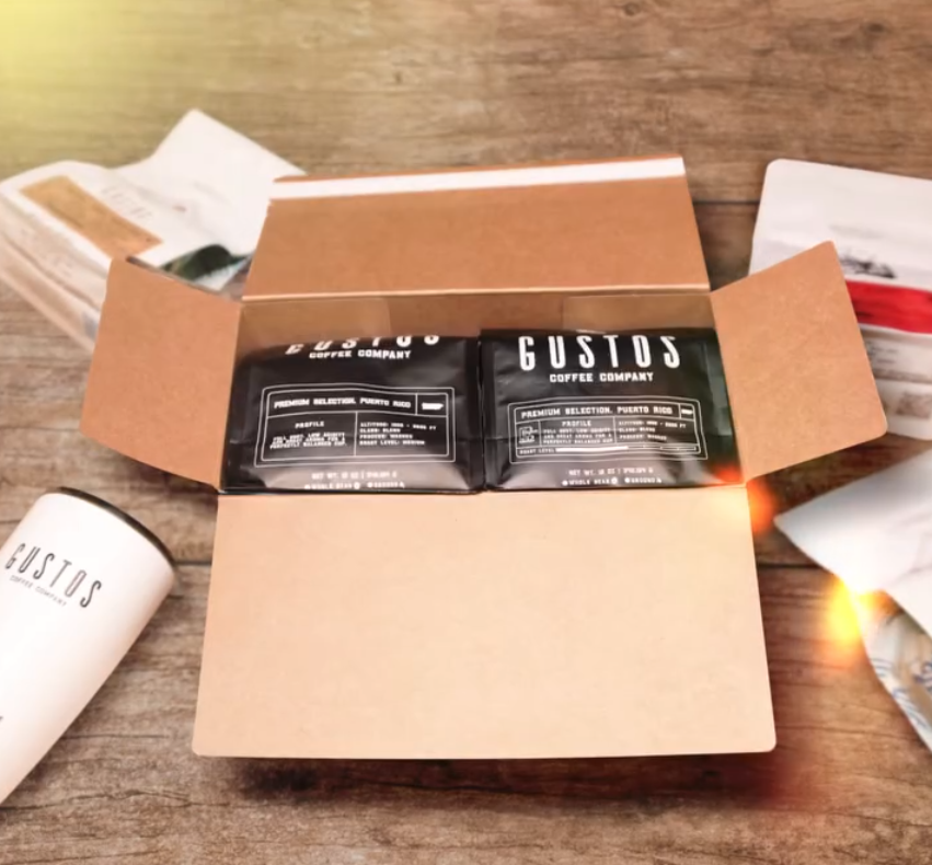 Coffee bag packaging example