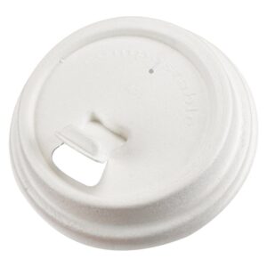 12oz. Bagasse Pulp Flip Lids