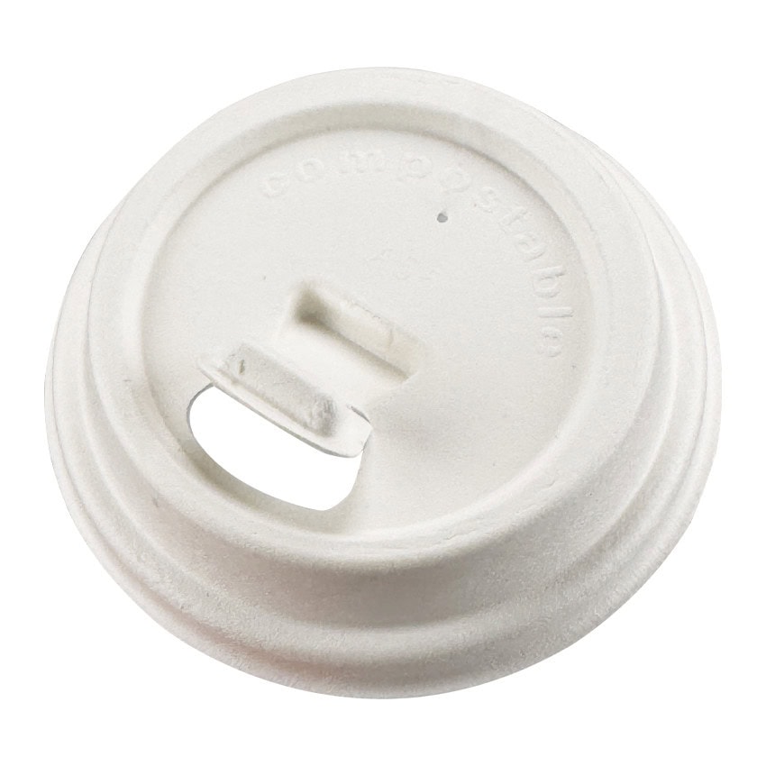 8oz. Bagasse Pulp Flip Lids