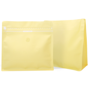 250g Wide Box Bottom Bag — Butter Yellow PCR Soft Touch