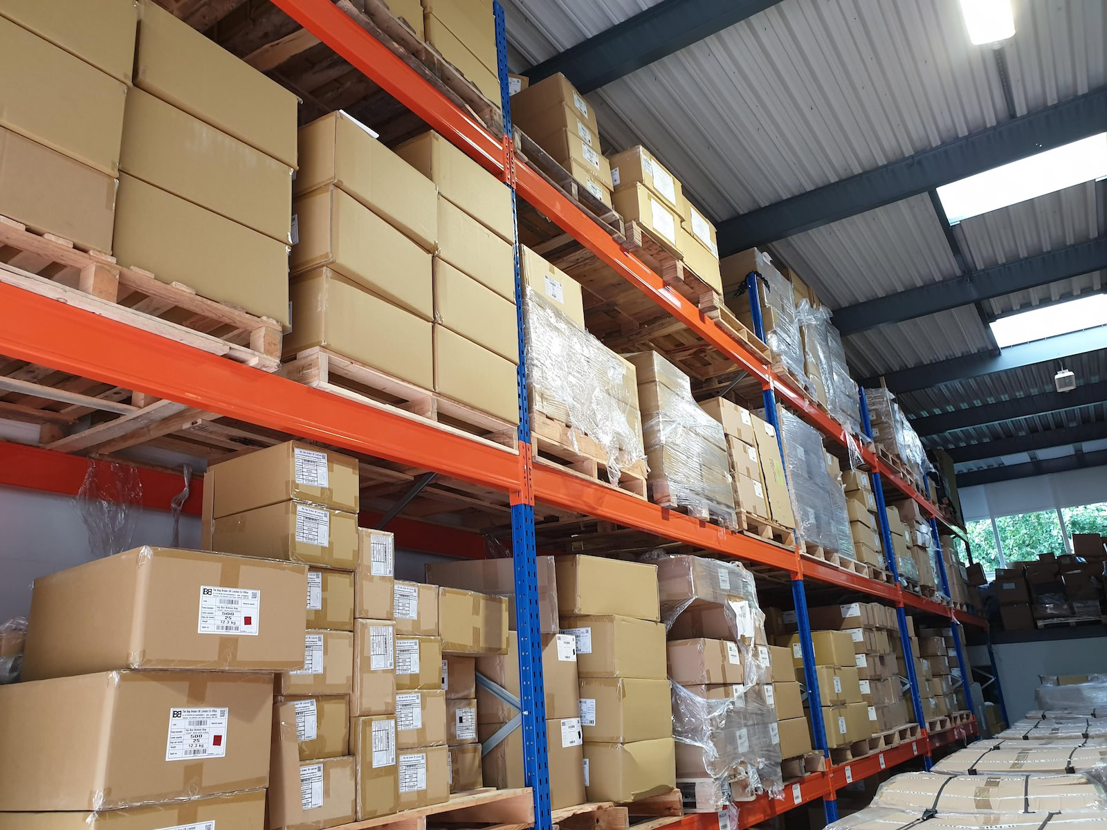 The Bag Broker UK warehouse with stock held locally for fast, next-day delivery