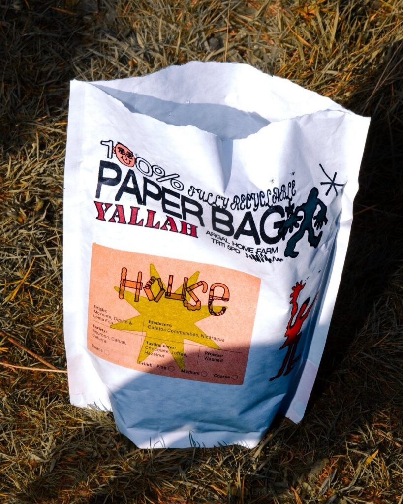 Paper Stream recyclable kraft coffee bag with short-run print