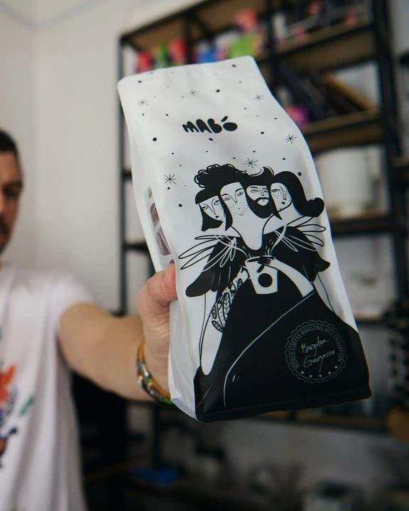 Box bottom coffee bag